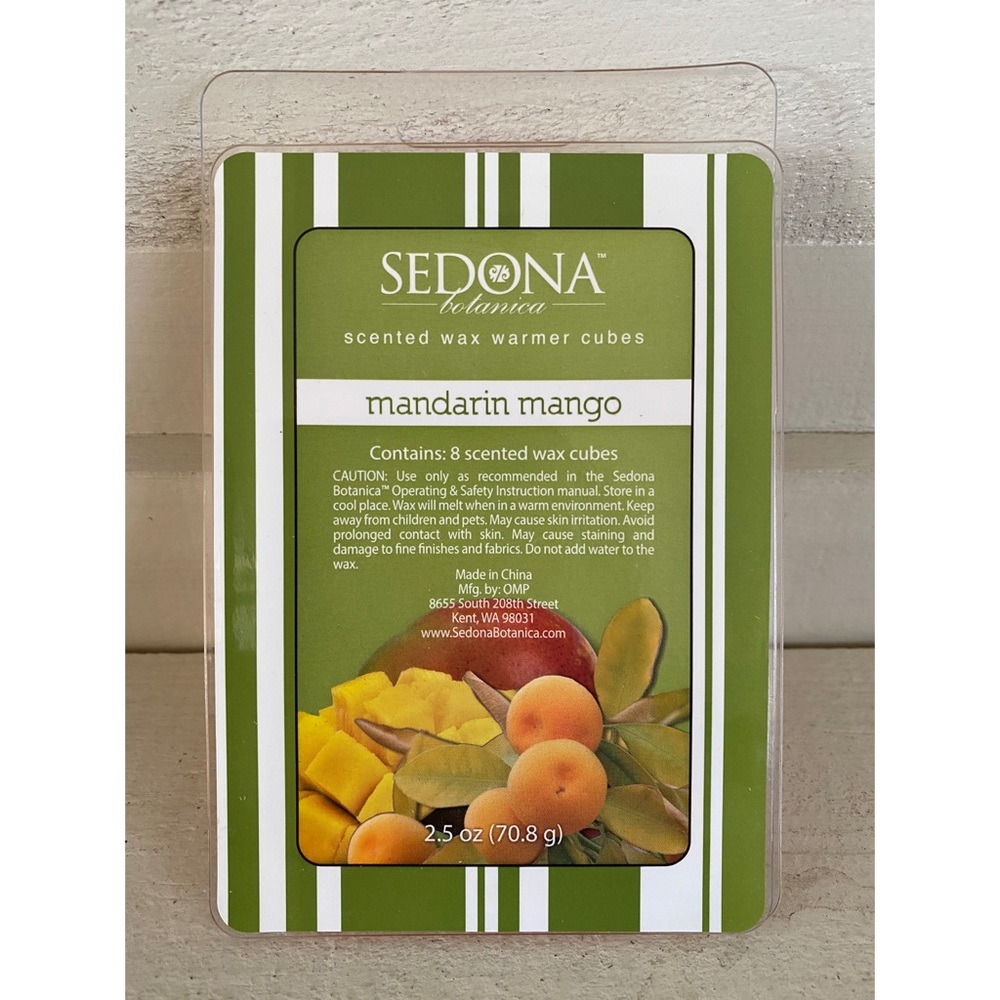 Sedona Botanica Scented Wax Warmer Cubes Mandarin Mango, Contains 8 Cubes